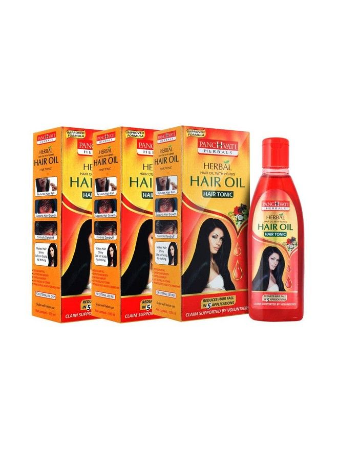 Herbals Hair Oil Promotes Thick Healthy And Shining Hair. Controls Thinning Of Hair Supports Hair Growth Pack Of 3 300 Ml