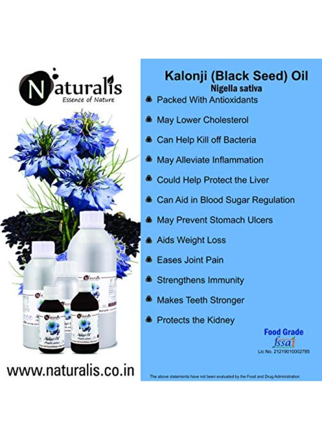 Essence Of Nature Extra Virgin Cold Pressed Kalonji Or Black Seed Oil For Healthy Skin, Hair - 250Ml