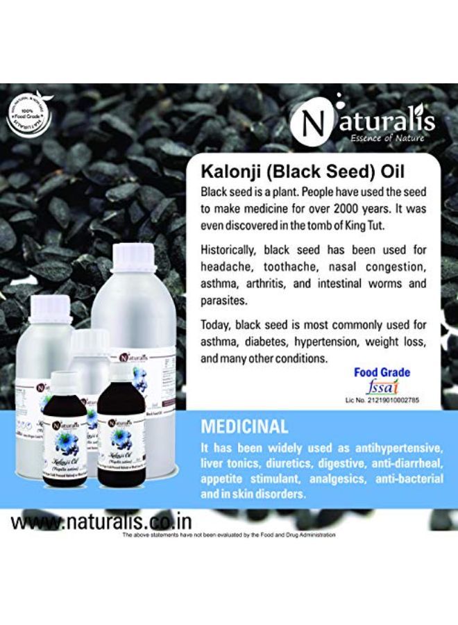 Essence Of Nature Extra Virgin Cold Pressed Kalonji Or Black Seed Oil For Healthy Skin, Hair - 250Ml