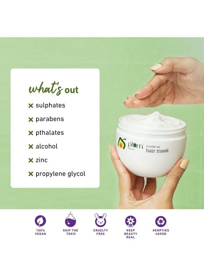 Avocado Nourishing Hair Mask For Frizzfree Hair ; Avocado Oil Argan Oil Shea Butter ; Hair Spa Treatment For Smooth Hair ; 100 Vegan ; 250 Gram