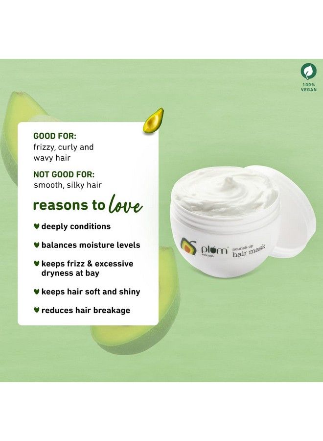 Avocado Nourishing Hair Mask For Frizzfree Hair ; Avocado Oil Argan Oil Shea Butter ; Hair Spa Treatment For Smooth Hair ; 100 Vegan ; 250 Gram
