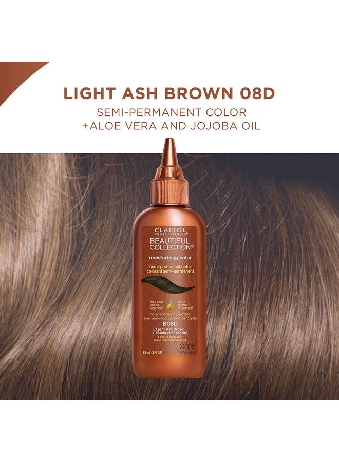 Beautiful Collection Hair Color 8D Light Ash Brown 3 Oz