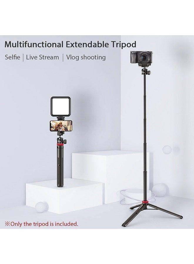 MT-44 Extendable Mini Tripod Stand Flexible Portable Selfie Stick with 360° Rotatable Ball Head Quick Release Plate Phone Clip Max. Load Bearing 1.5kg