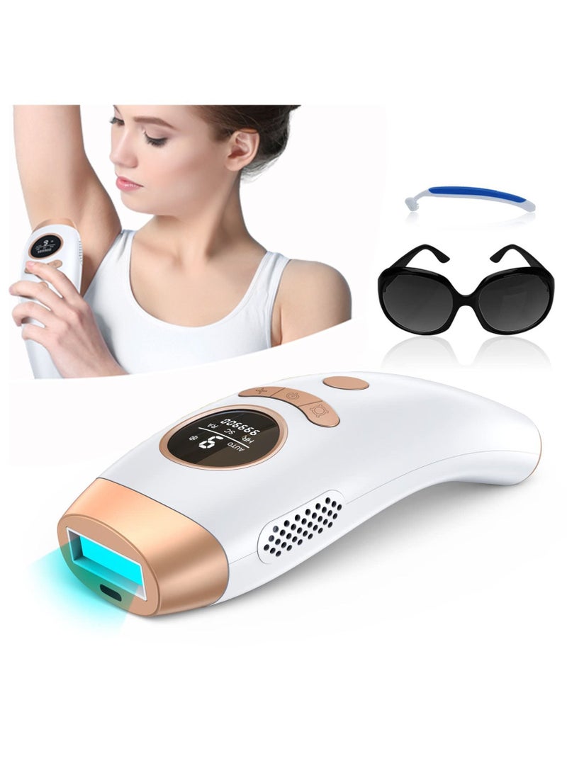 IPL Hair Removal for Women and Men, Laser Permanent 3-In-1 Face Leg Arm Back Whole Body Remover, 999,900 Flashes FDA Cleared Home Use Device