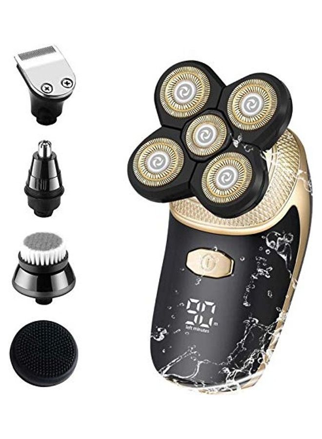 5 In 1 Wet And Dry Electric Shaver Black/Gold