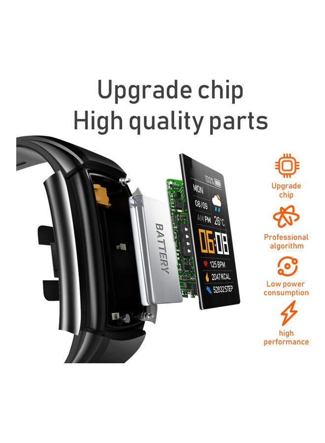 C5 Smart Sports Bracelet 0.96-Inch TFT Single-Touch Screen BT4.0 IP67 Waterproof Fitness Tracker Black