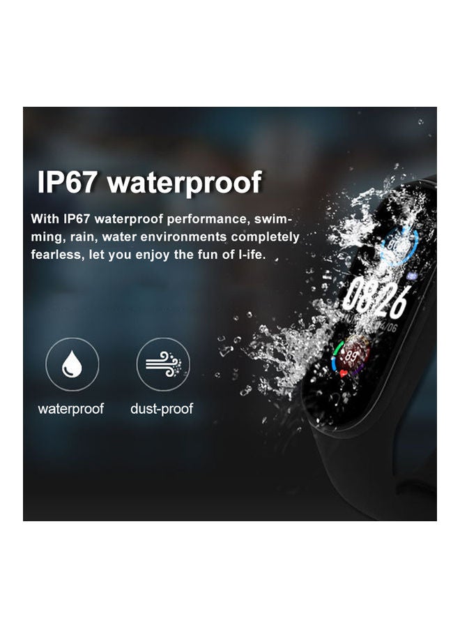 M5 Intelligence Heart Rate Blood-Pressure Detector Waterproof Fitness Wristband Black