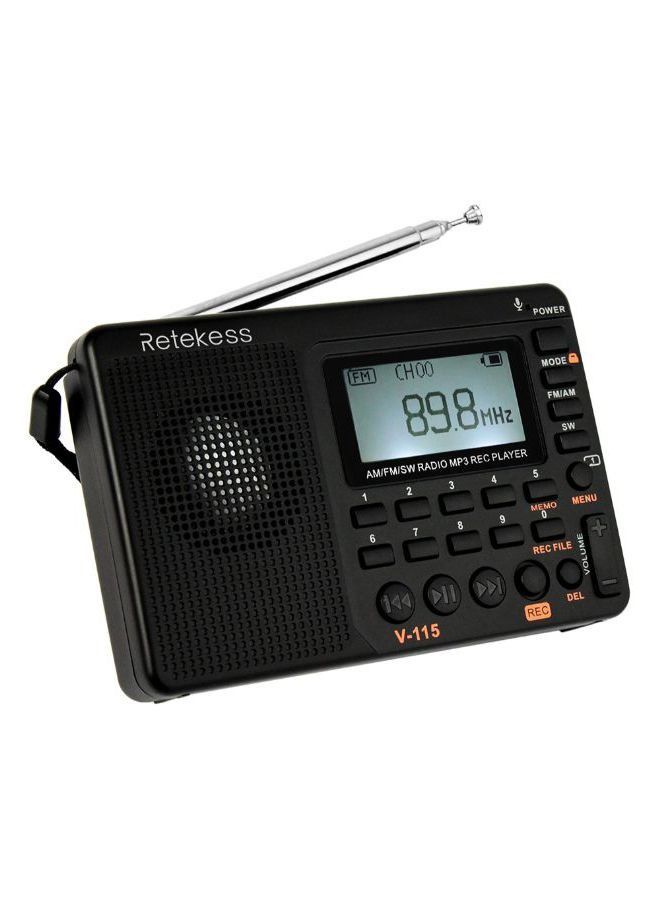 FM Radio Multiband Radio Receiver V293 Black