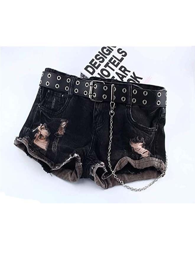Punk Double Grommet Leather Belt