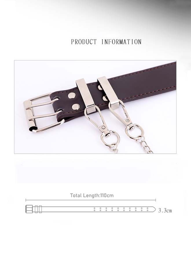 Punk Double Grommet Leather Belt