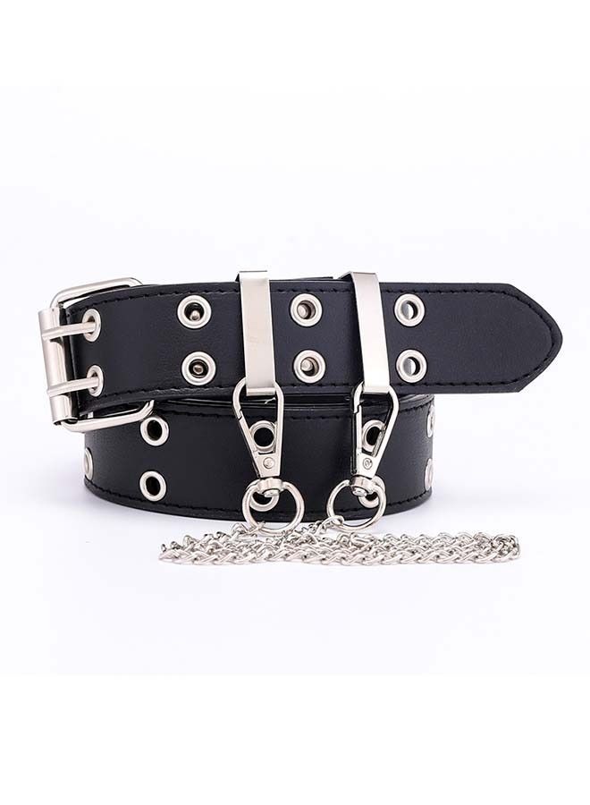 Punk Double Grommet Leather Belt