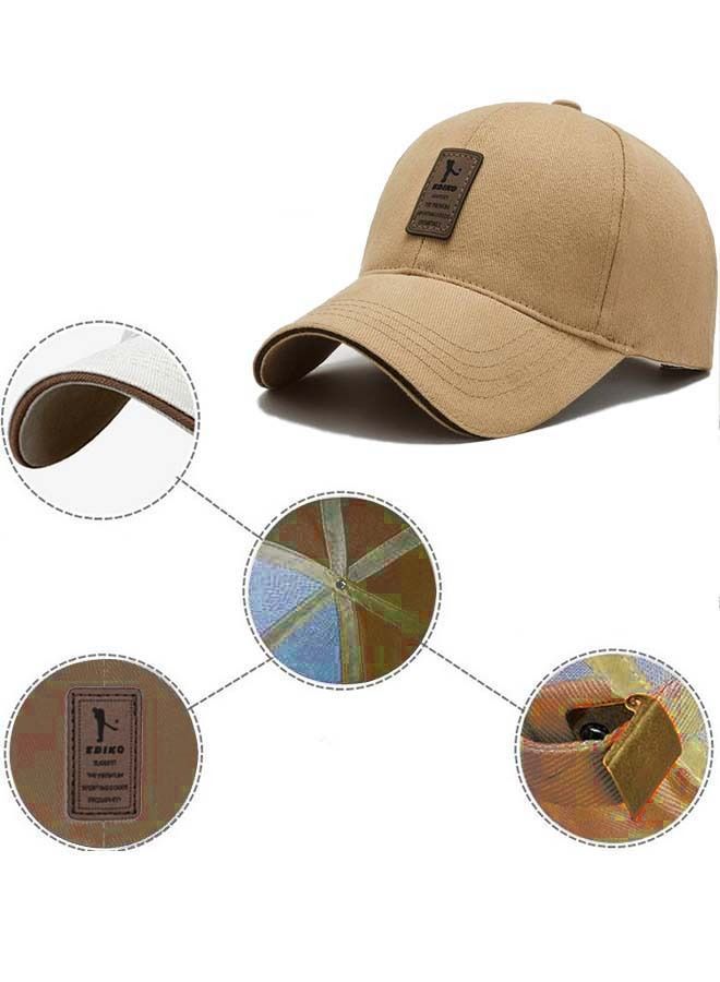 Baseball Snapback Cap Beige