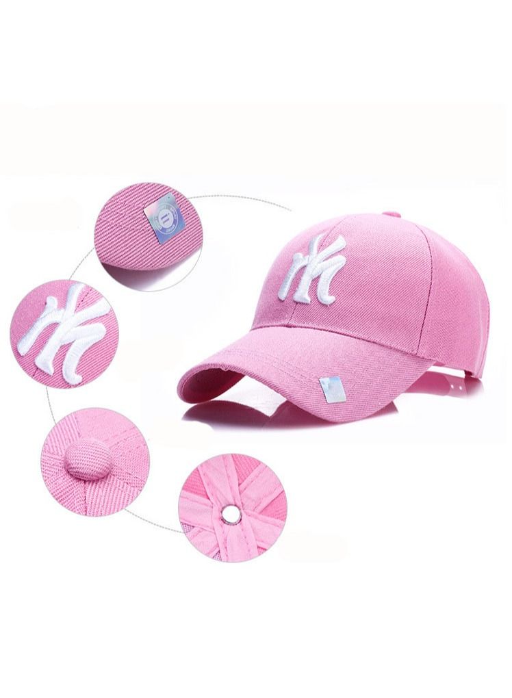 NY Embroidery Hip Hop Snapback Cap Pink