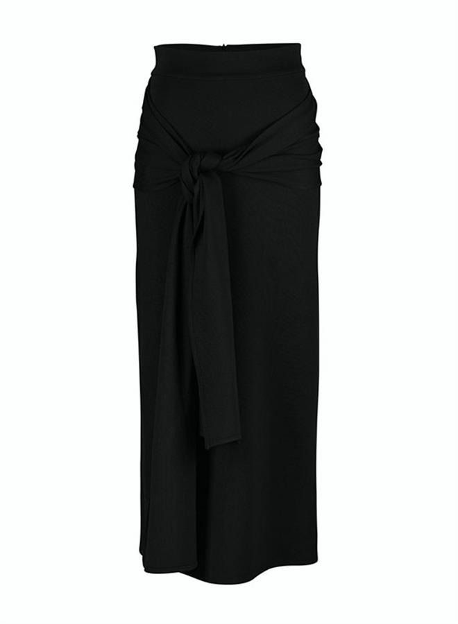 Women's Fashion Lace Up Tight Wrap Hip Skirt Solid Color Elastic Versatile Comfortable Casual High Waist