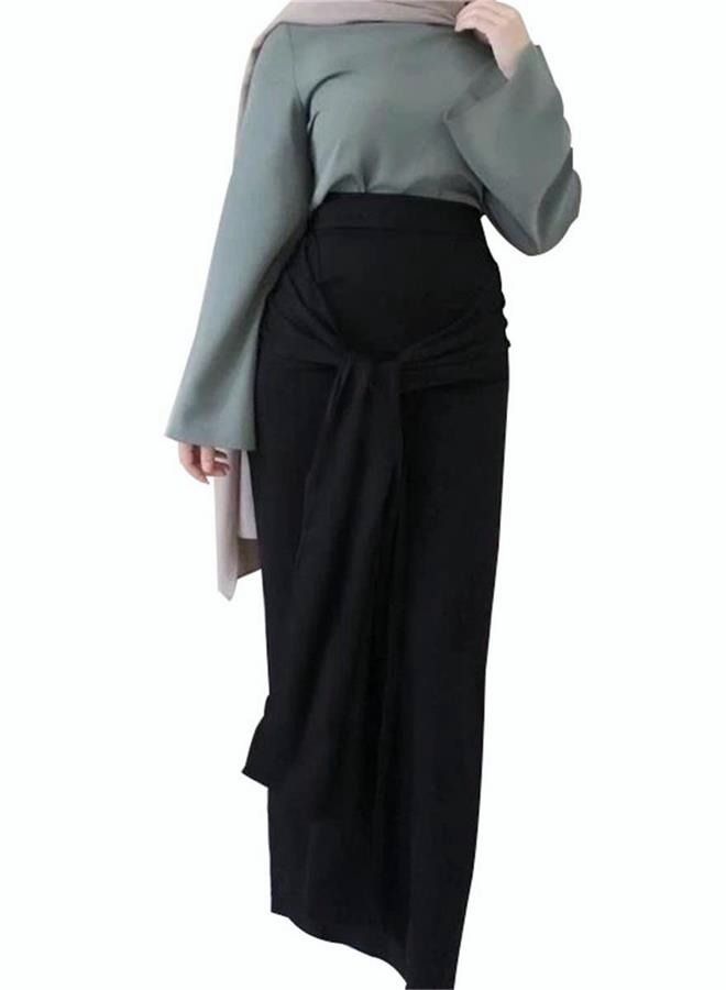 Women's Fashion Lace Up Tight Wrap Hip Skirt Solid Color Elastic Versatile Comfortable Casual High Waist