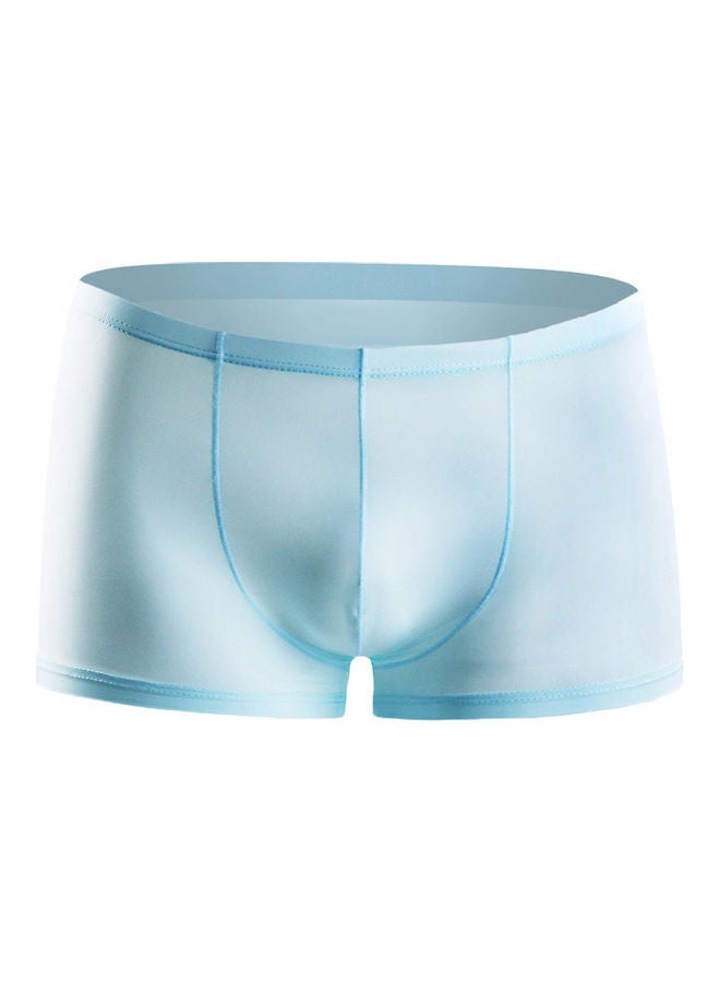 Thin Breathable Bulge Boxers Light Blue