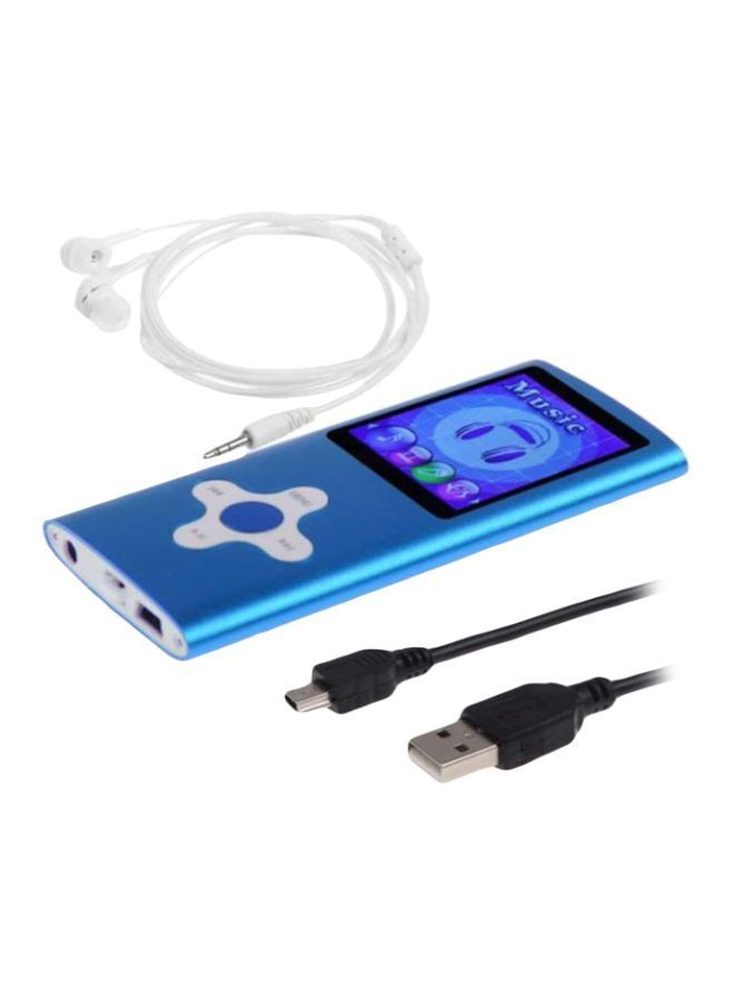 MP4 Player With Earphones And USB Cable XYQ51214121BU_U00491 Blue/White