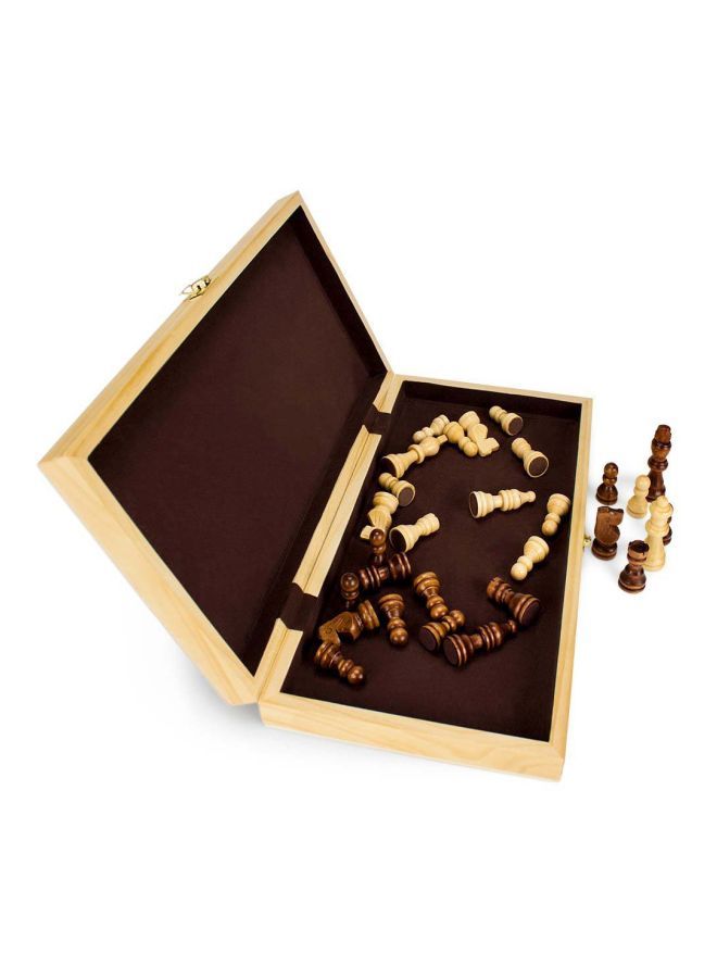 33-Piece Wooden Folding Chess Game GGAM-101 14inch