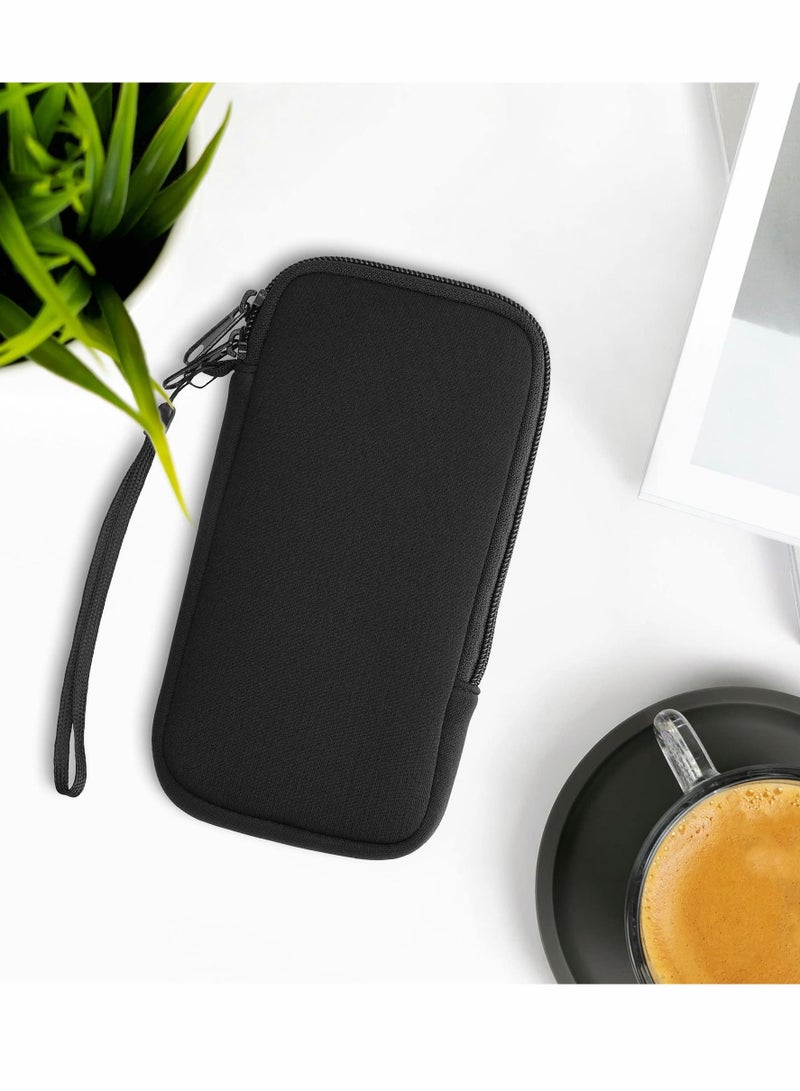 phone holster Universal Cell Sleeve Mobile Bag with Zipper, Wrist Strap Neoprene Phone Pouch