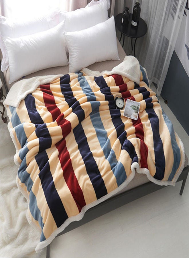 European Style Double Layers Bed Blanket Cotton Multicolour 2meter