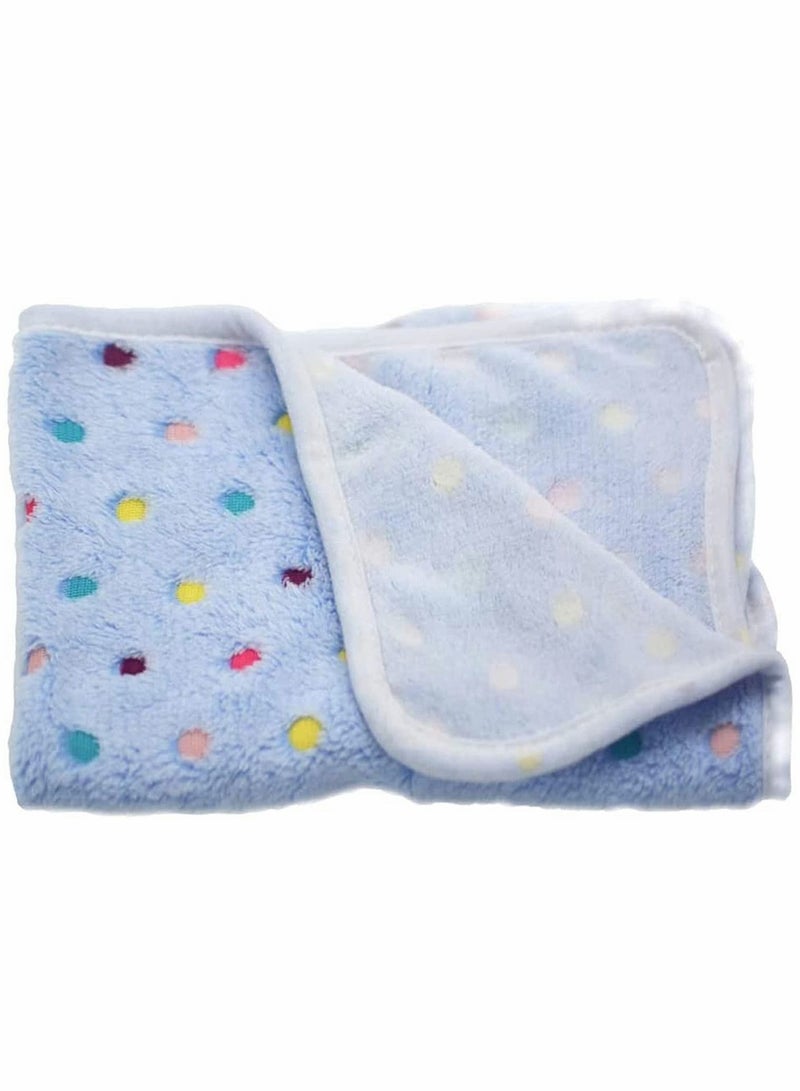 Dog Blankets, Super Soft Blankets Cute Dot Pattern, Pet Blanket Flannel, Fluffy Cozy for Puppy Dogs or Cats, Small (23