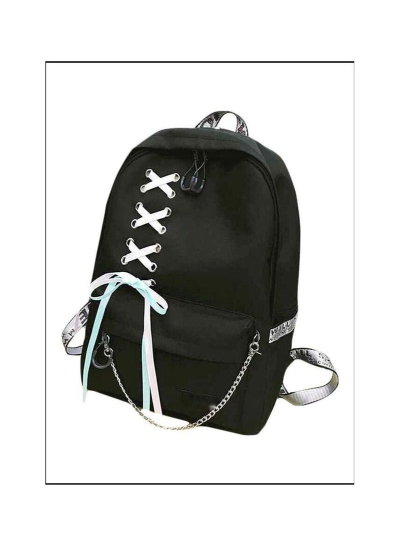 Lace Design Backpack Black/White