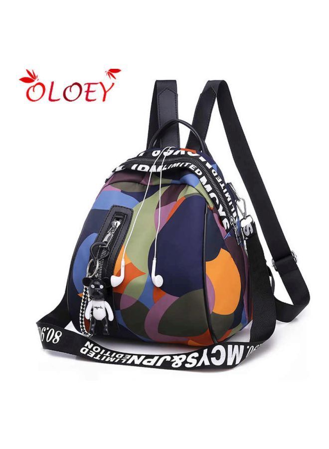 Nylon Backpack Blue/Green/Orange