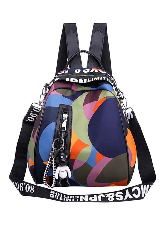 Nylon Backpack Blue/Green/Orange