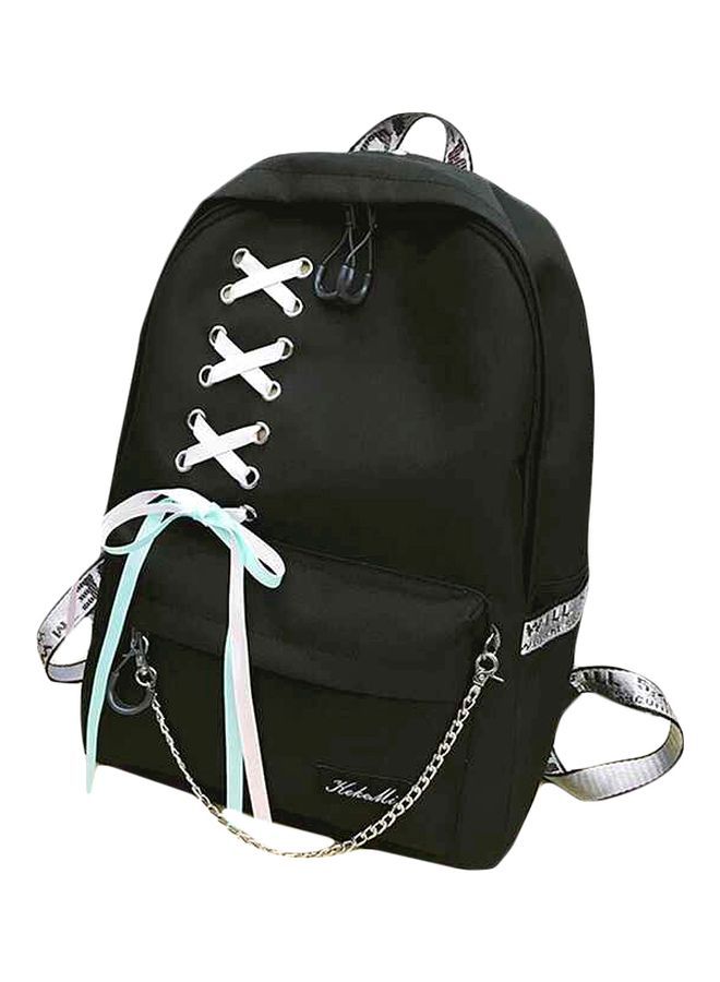 Lace Design Backpack Black/White