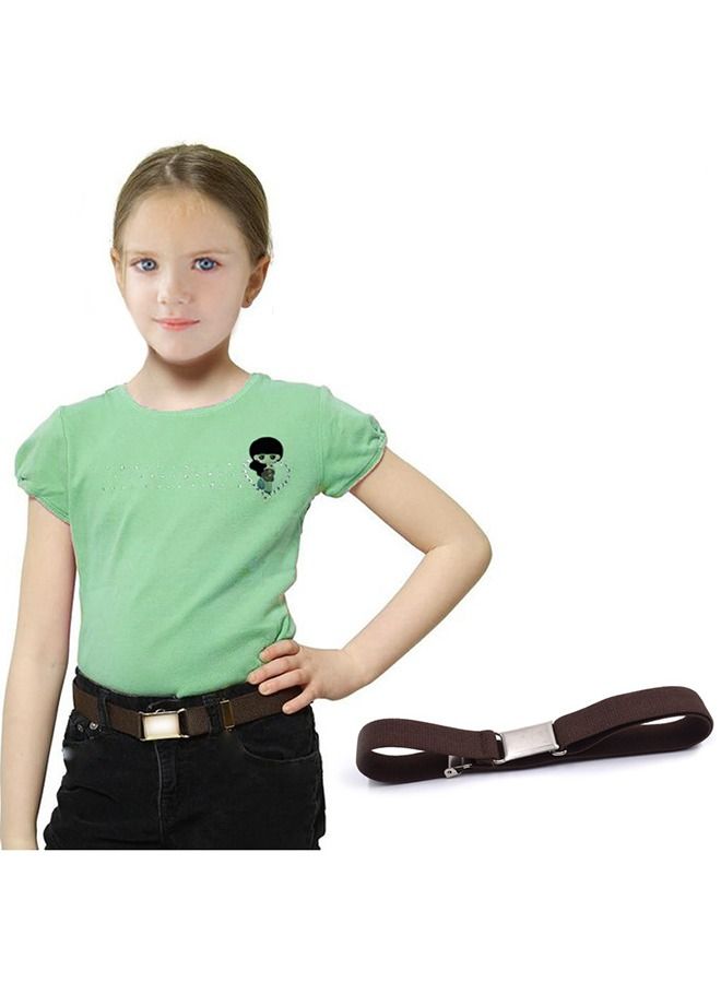 Kids Elastic Adjustable Belt Brown