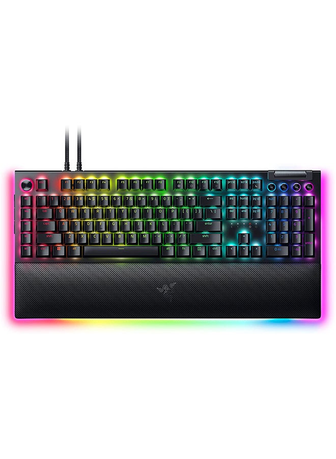 BlackWidow V4 Pro Wired Gaming Keyboard Yellow Mechanical Switches Linear And Silent Doubleshot Abs Keycaps Command Dial Programmable Macros Chroma Rgb Magnetic Wrist Rest