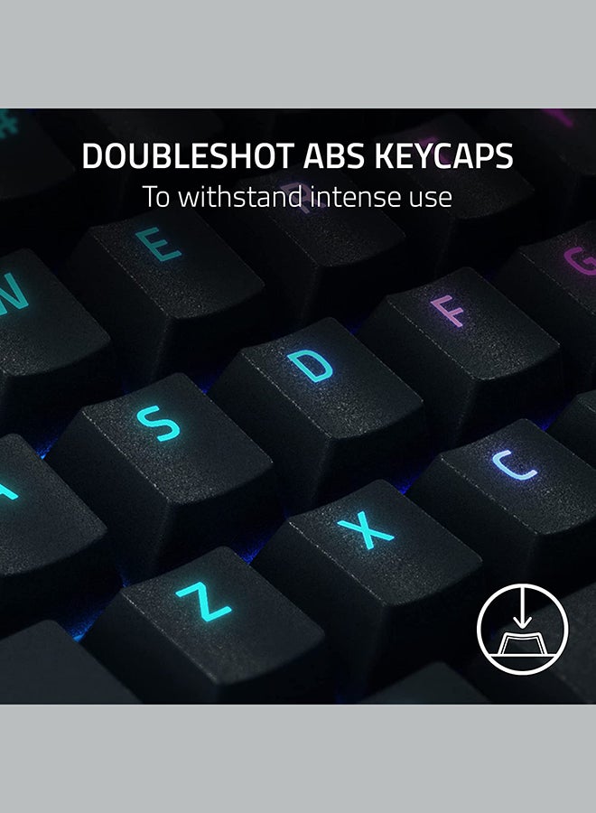 BlackWidow V4 Pro RGB Mechanical Gaming Keyboard, Razer Yellow Switches, Command Dial, 5 Dedicated Macros Keys, English US Layout, Detachable Type-C Cable, Black | RZ03-04681800-R3M1