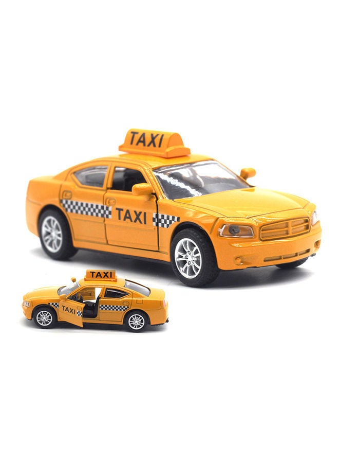 1/32 Diecast Alloy Taxi Pull Back Car With LED Sound Toy 12.5x5x5cm