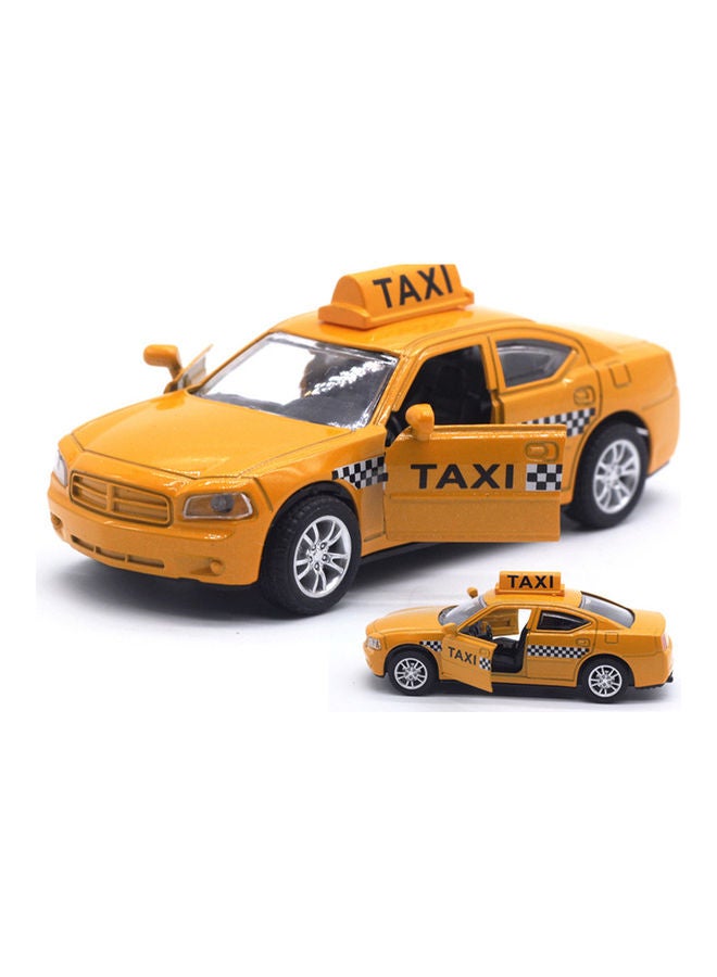 1/32 Diecast Alloy Taxi Pull Back Car With LED Sound Toy 12.5x5x5cm