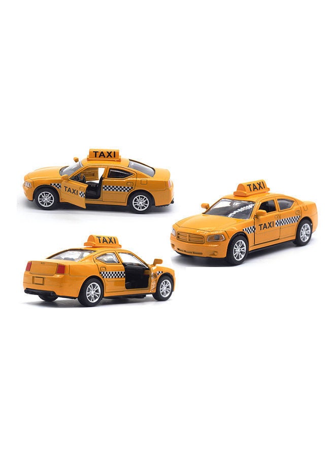 1/32 Diecast Alloy Taxi Pull Back Car With LED Sound Toy 12.5x5x5cm