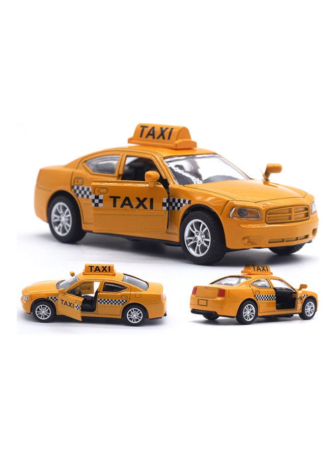 1/32 Diecast Alloy Taxi Pull Back Car With LED Sound Toy 12.5x5x5cm