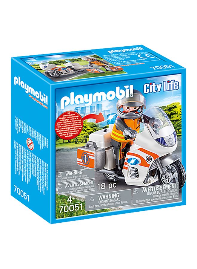 Playmobil - Emergency Motor Bike 6.6 x 14.2 x 14.2inch