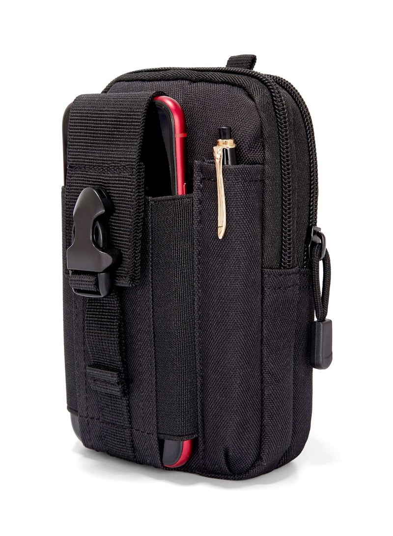 Universal Outdoor EDC Belt Waist Bag Tactical Pouch Phone Pocket Pack Black