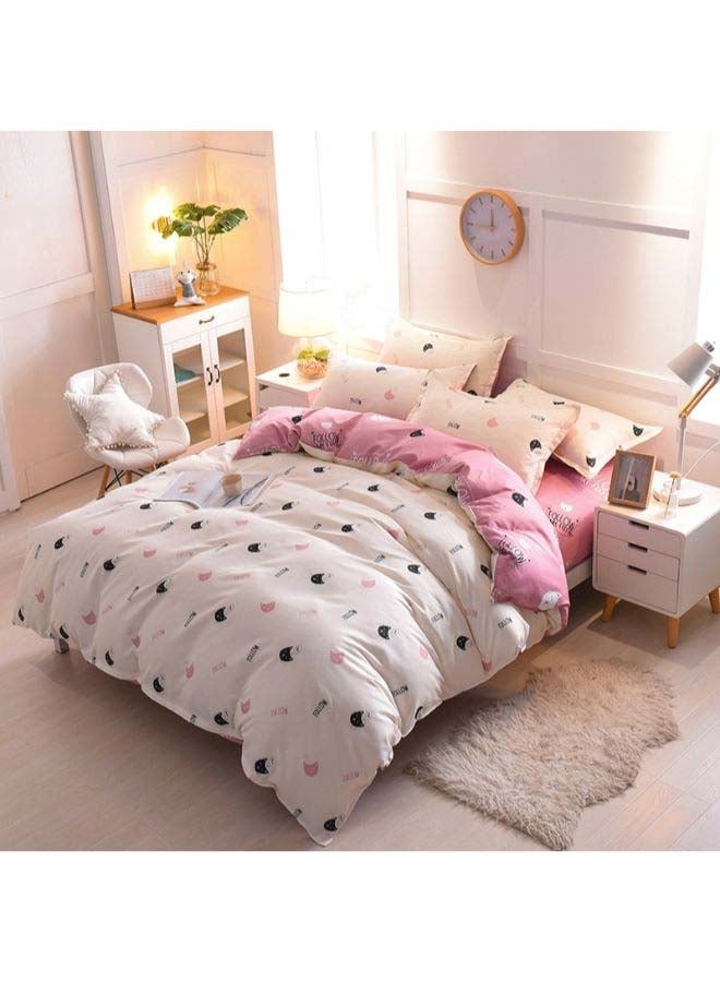4-Piece European Style Luxury Jacquard Single Bedding Set Polyester Multicolour