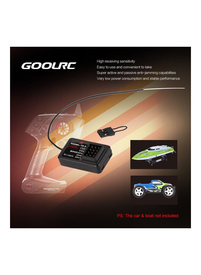 2-Piece TG-3 2.4G 3CH RC Car Boat Receiver 5.5 x 1.5 x 3cm