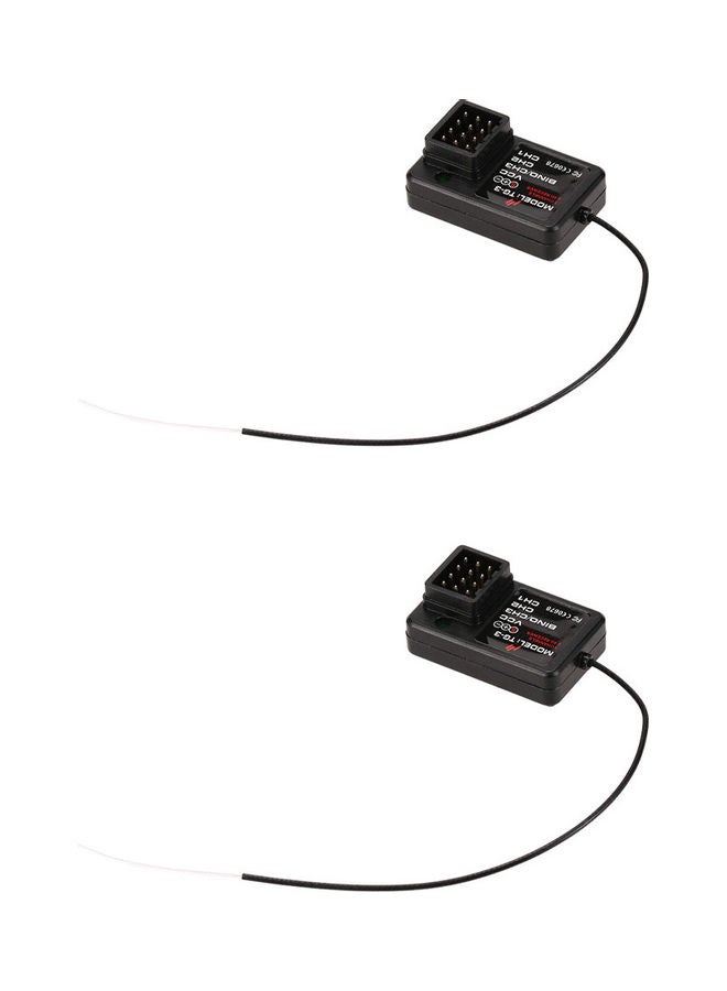 2-Piece TG-3 2.4G 3CH RC Car Boat Receiver 5.5 x 1.5 x 3cm