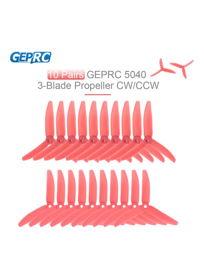 10 Pairs 5040 5in 3-Blade Propeller 14x7x13cm