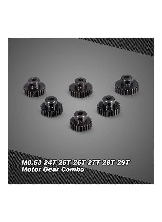 6-Piece Metal Pinion Motor Gear for 1/10 RC Buggy Car Monster Truck 8.5x2x4cm