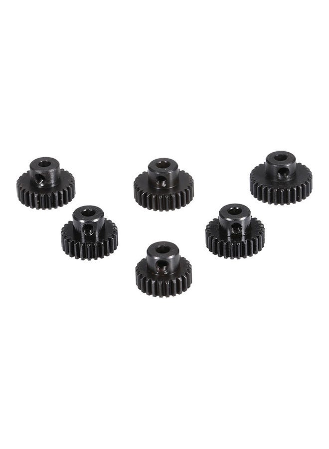 6-Piece Metal Pinion Motor Gear for 1/10 RC Buggy Car Monster Truck 8.5x2x4cm