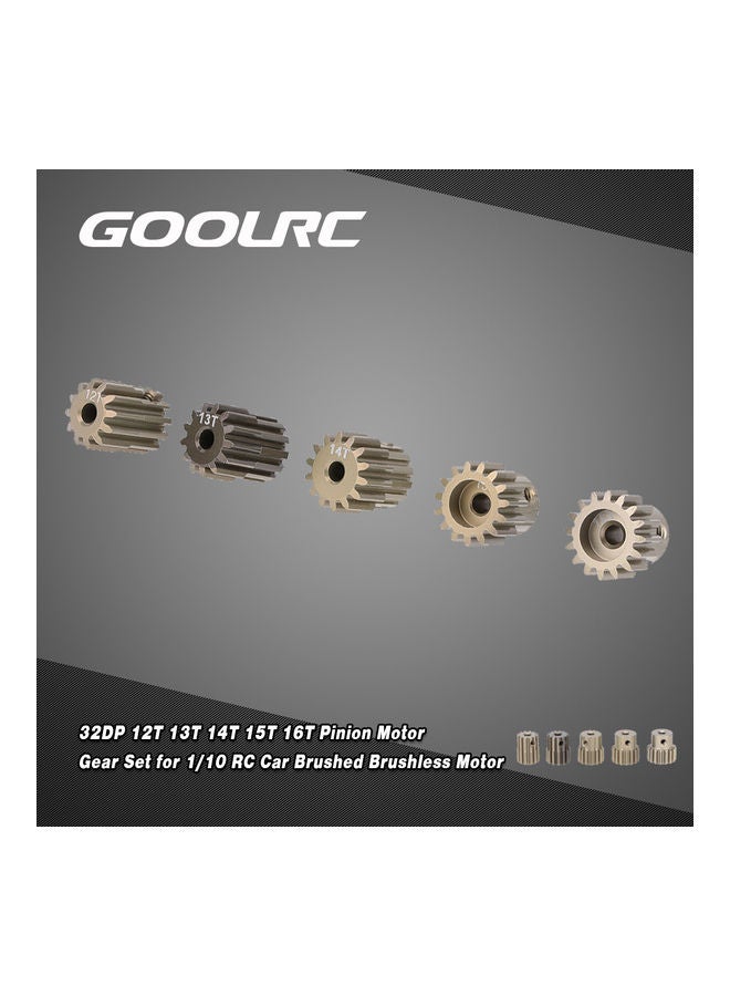 5-Piece Pinion Motor Gear Set for 1/10 RC Car