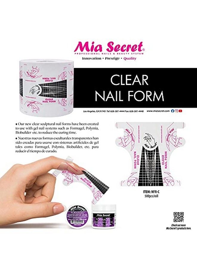 Clear Nail Form 500 Pcs  Nail Forms For Gel Nail Extension Tips Nail Forms For Hard Gel Nails Artificial Nailuv Gel Nail Extension Forms  Guide Stickers For Nails