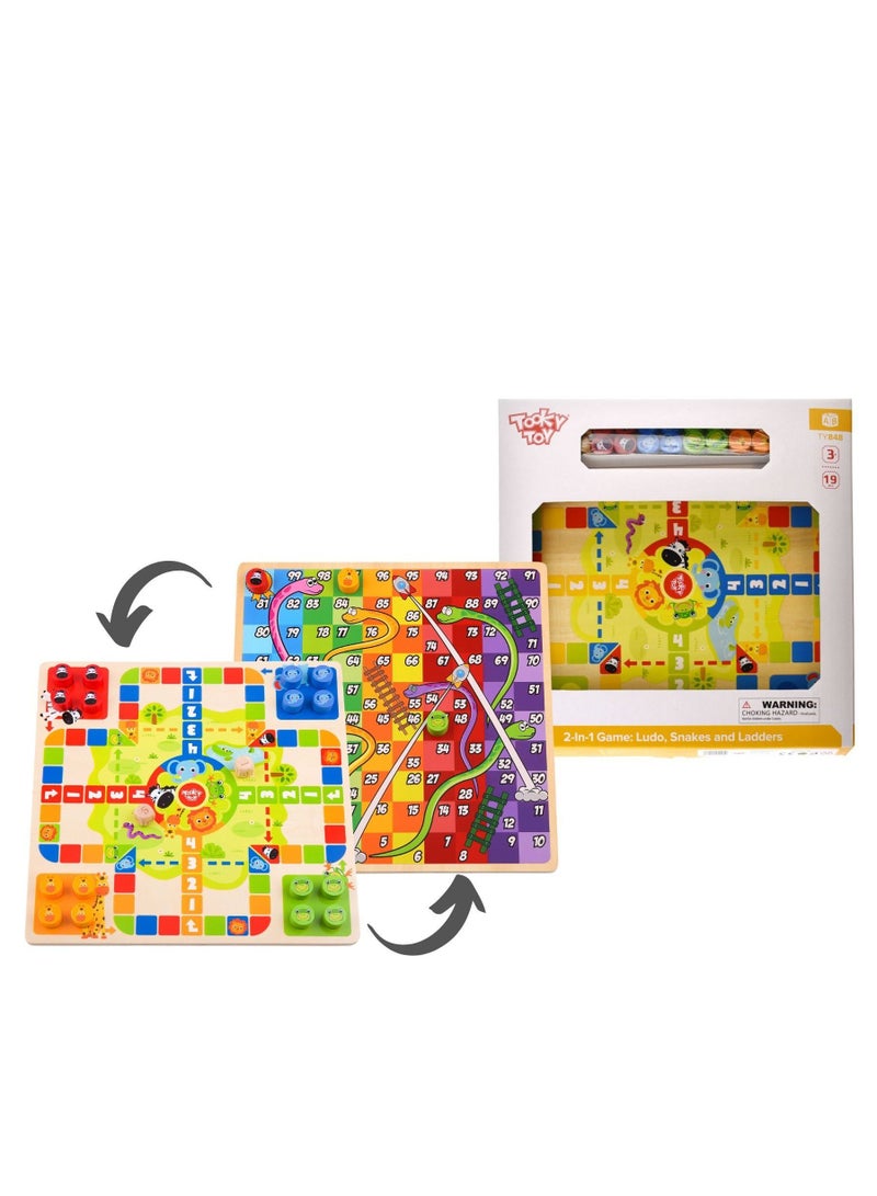 2 In 1 Ludo Snakes And Ladder Game