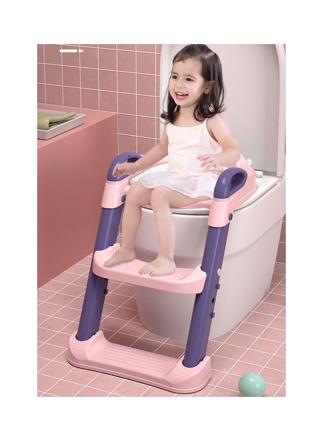 Foldable Toilet Training Seat With Adjustable Step Stool Ladder