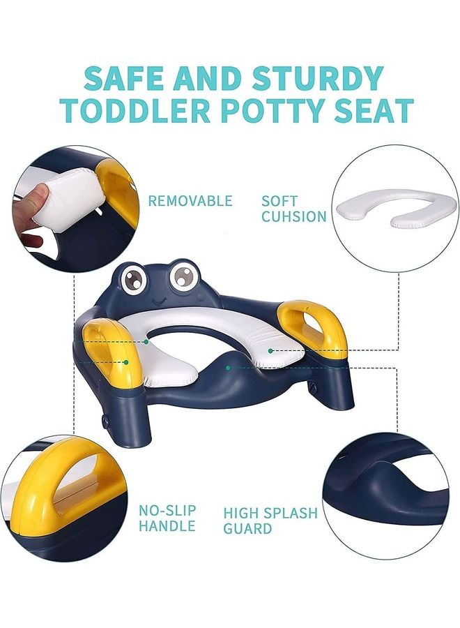 Foldable Toilet Training Seat With Adjustable Step Stool Ladder