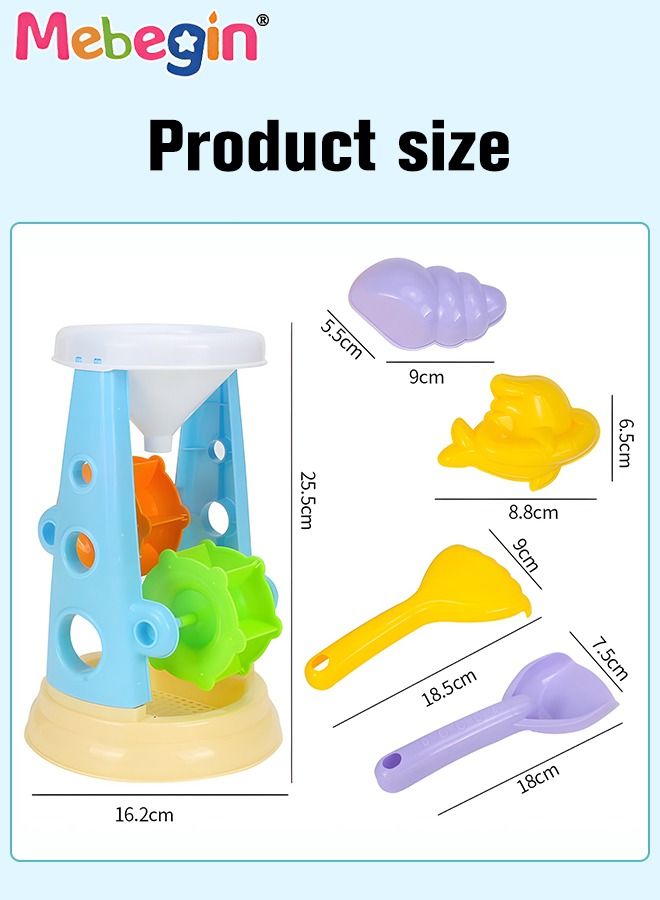 11 PCS Beach Toy Set with Sea Animals Molds, Hourglass and Beach Cart,  Complete Beach Sand Toys with Bright and Attractive Appearance, Fun Beach Sand Toys, Summer Outdoor Beach Game, Perfect Summer Outdoor Gift